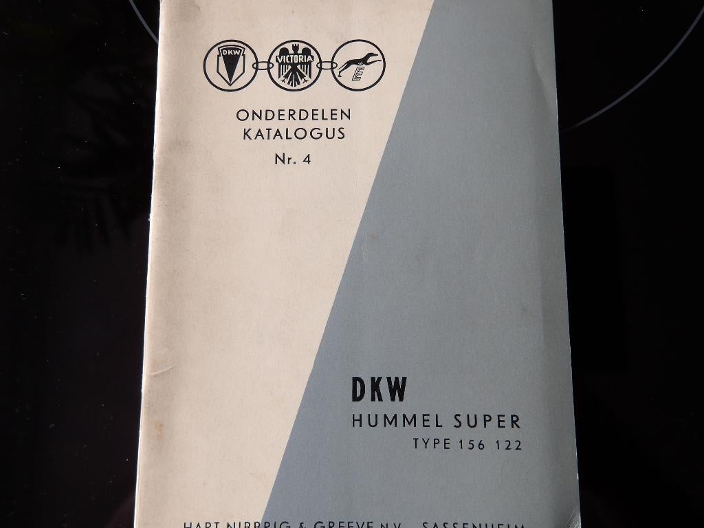 Onderdelen catalogus DKW Super Type 156 122, Fietsen en Brommers, Handleidingen en Instructieboekjes, Verzenden, Zo goed als nieuw
