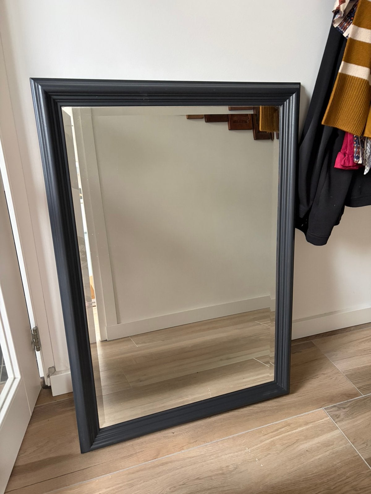 Facet geslepen spiegel antraciet, Ophalen, Gebruikt, 100 tot 125 cm, Minder dan 100 cm