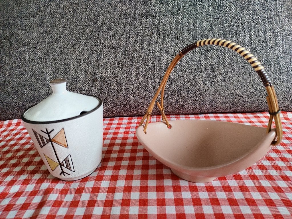 Retro Vintage Bonbons schaaltje en suikerpot, Verzamelen, Retro, Ophalen of Verzenden, Huis en Inrichting