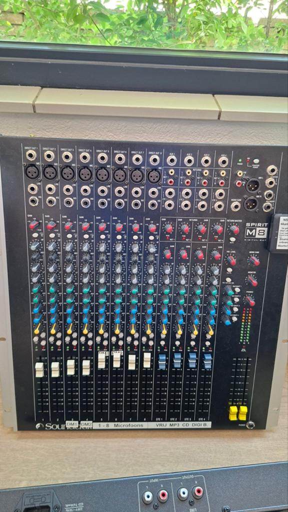 Soundcraft Spirit M8 Mengpaneel, Muziek en Instrumenten, Mengpanelen, Ophalen, Gebruikt, 10 tot 20 kanalen, Microfooningang