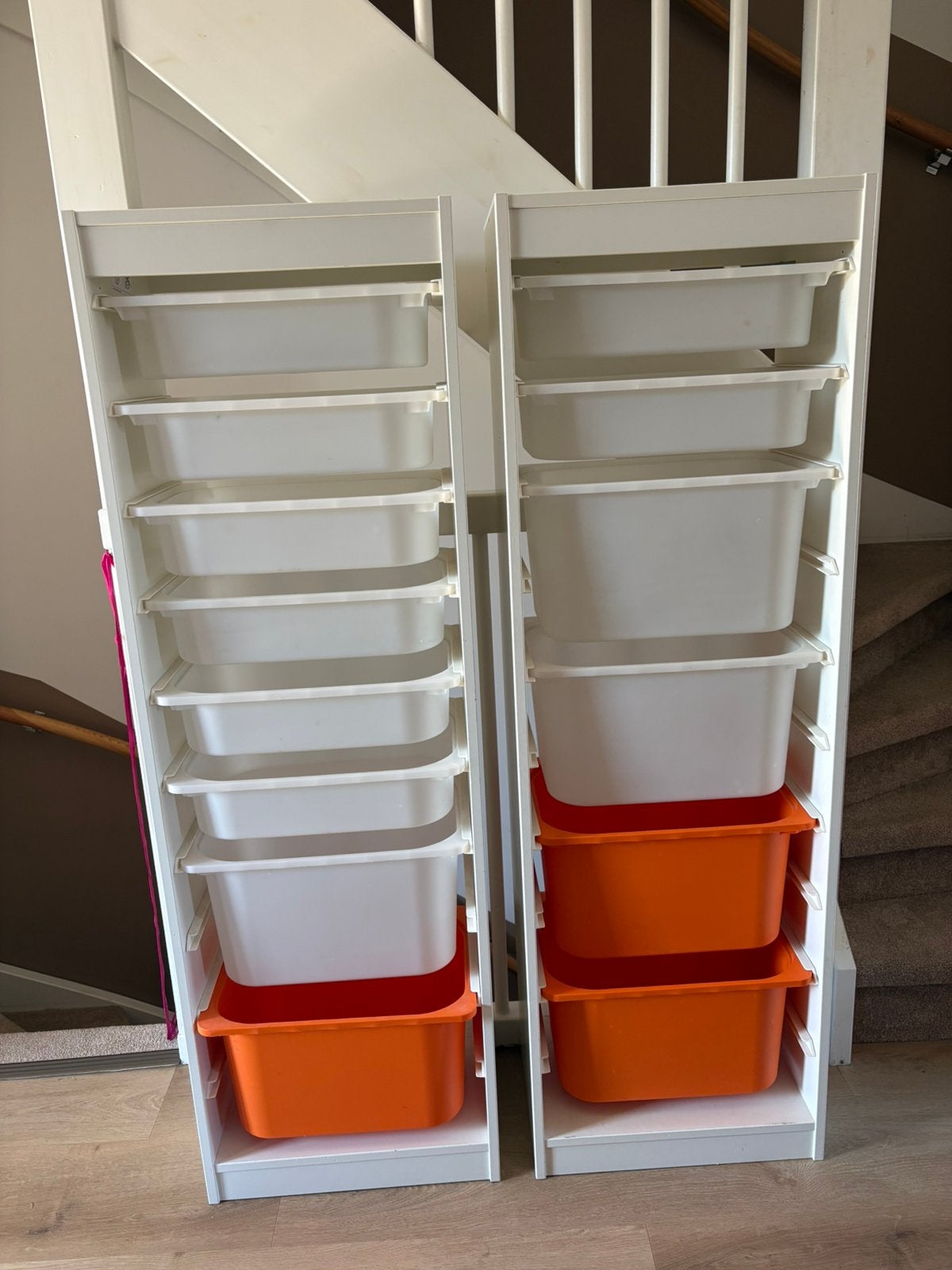 Twee Ikea Trofast opbergkasten met bakken: moeten snel weg!, Ophalen, Gebruikt, 105 cm of meer, Minder dan 50 cm