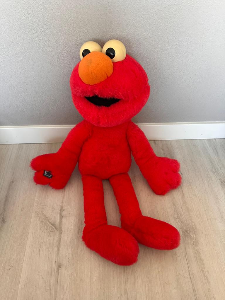 Grote Elmo knuffel Sesamstraat 75cm, Gebruikt, Overige merken, Overige karakters, Overige typen