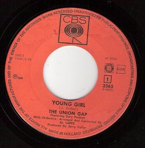 Union Gap - Young Girl _bw- I'm Losing You -NL- 1968, Ophalen, Gebruikt, Pop