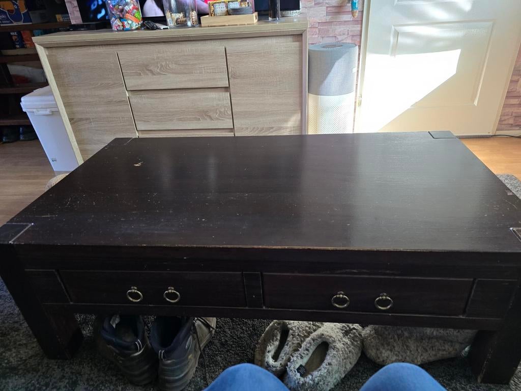 Salontafel, Ophalen, Gebruikt, 100 tot 150 cm, Minder dan 50 cm
