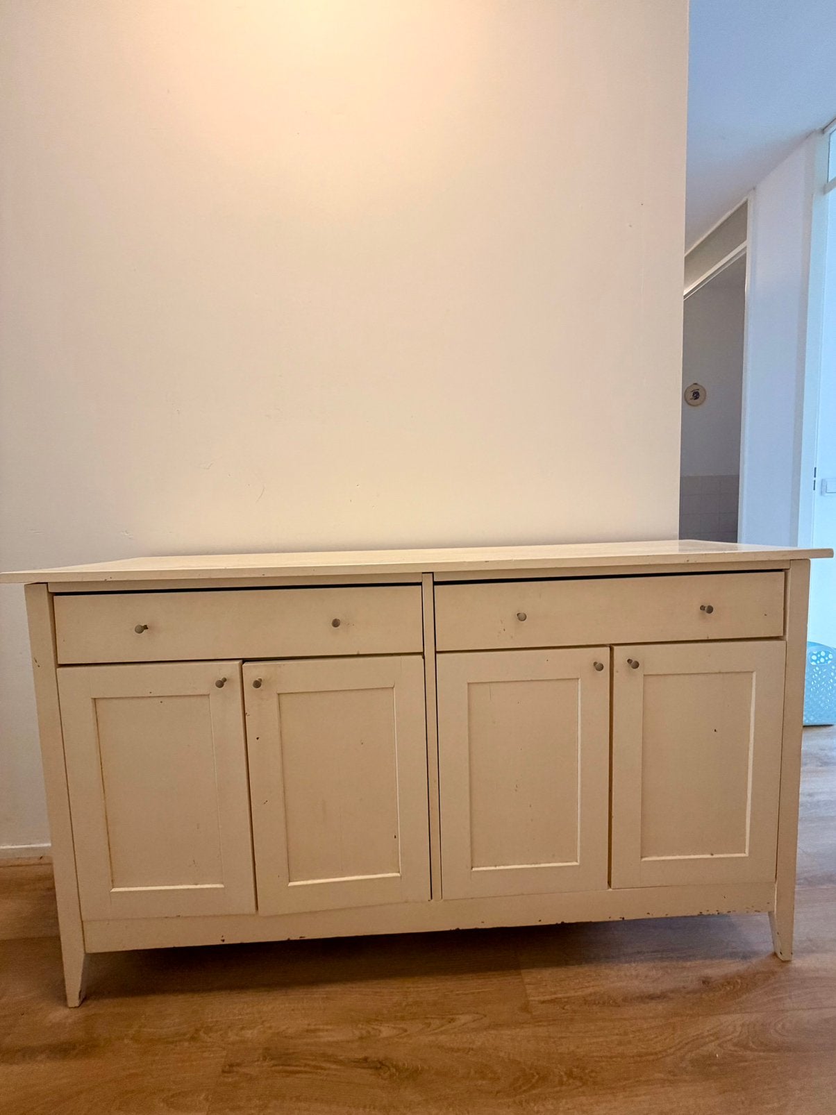 Dressoir Wit, Ophalen, Gebruikt, 25 tot 50 cm, 100 tot 150 cm