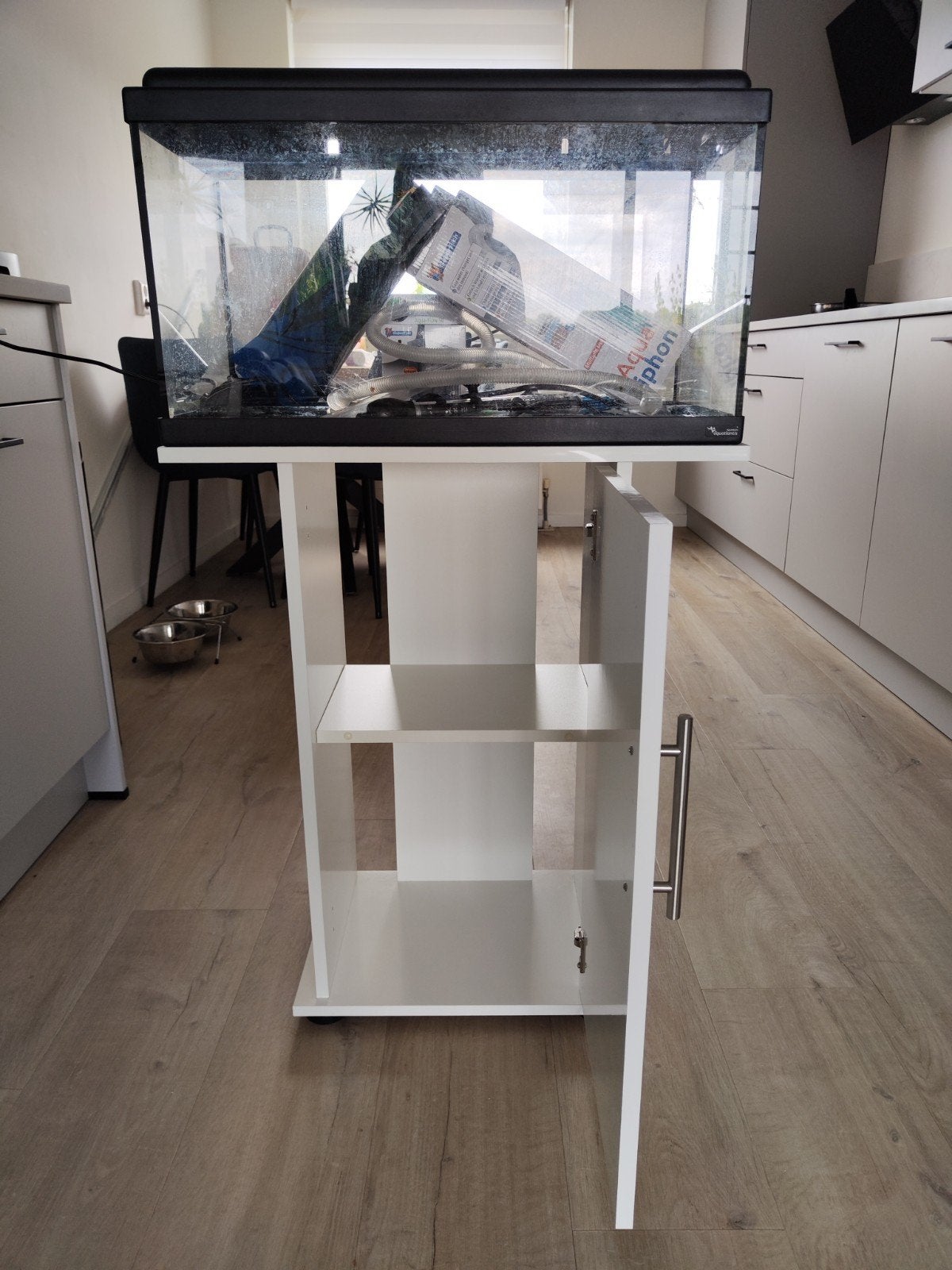 Aquarium 60 liter met onderkast en toebehoren, Ophalen, Zo goed als nieuw, Leeg aquarium