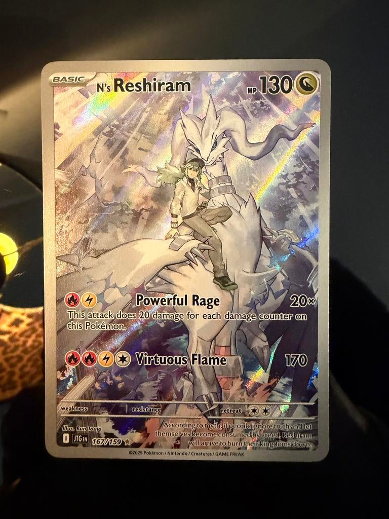 Pokemon N's Reshiram 167/159 Journey Together Illustration, Ophalen of Verzenden, Zo goed als nieuw