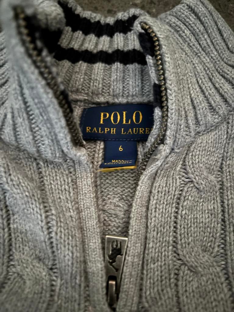 Ralph Lauren jongens trui maat 116 grijs, Ophalen of Verzenden, Jongen, Trui of Vest