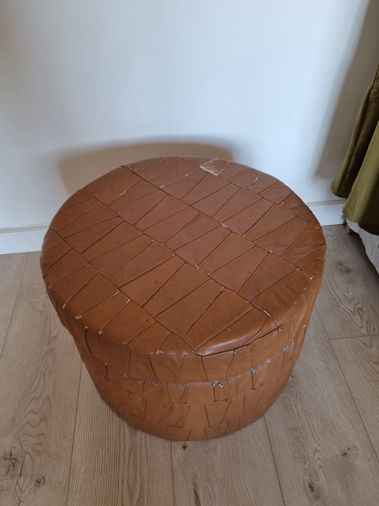 Poef met opbergruimte, Huis en Inrichting, Ophalen of Verzenden, Zo goed als nieuw, Rond, Minder dan 50 cm