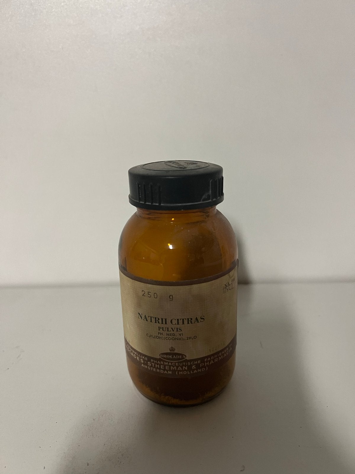 Vintage Natrii Citras Pulvis Fles - Brocades Amsterdam, Antiek en Kunst, Ophalen of Verzenden