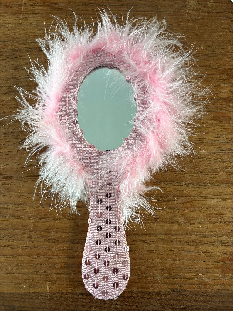 Spiegel voor in de hand, Minder dan 50 cm, Gebruikt, Rond, Ophalen of Verzenden