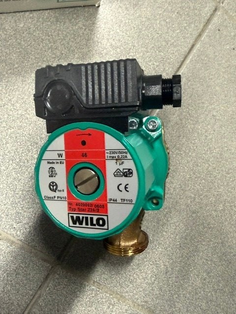 Wilo star bronzenpomp Z25 + pomp met 3-wegkraan vloerverw.., Ophalen, Gebruikt, Minder dan 30 cm, Overige typen