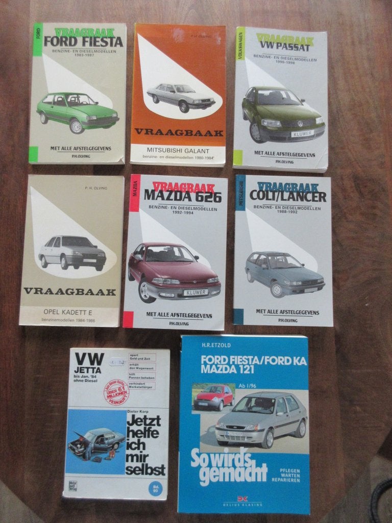 Vraagbaak 6 x + 2 Duits VW jetta Ford Mazda Colt Opel, Verzenden