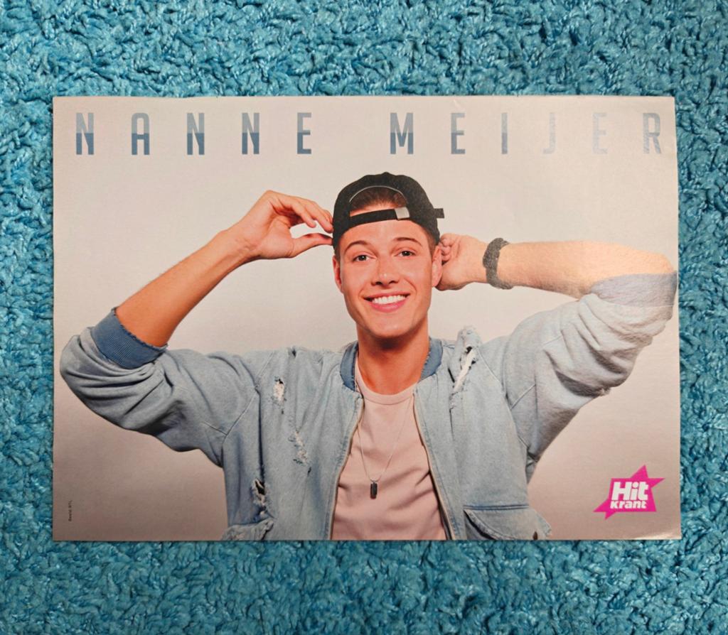 Nanne Meijer poster hitkrant, A4 of kleiner, Rechthoekig Liggend, Nieuw, Ophalen of Verzenden