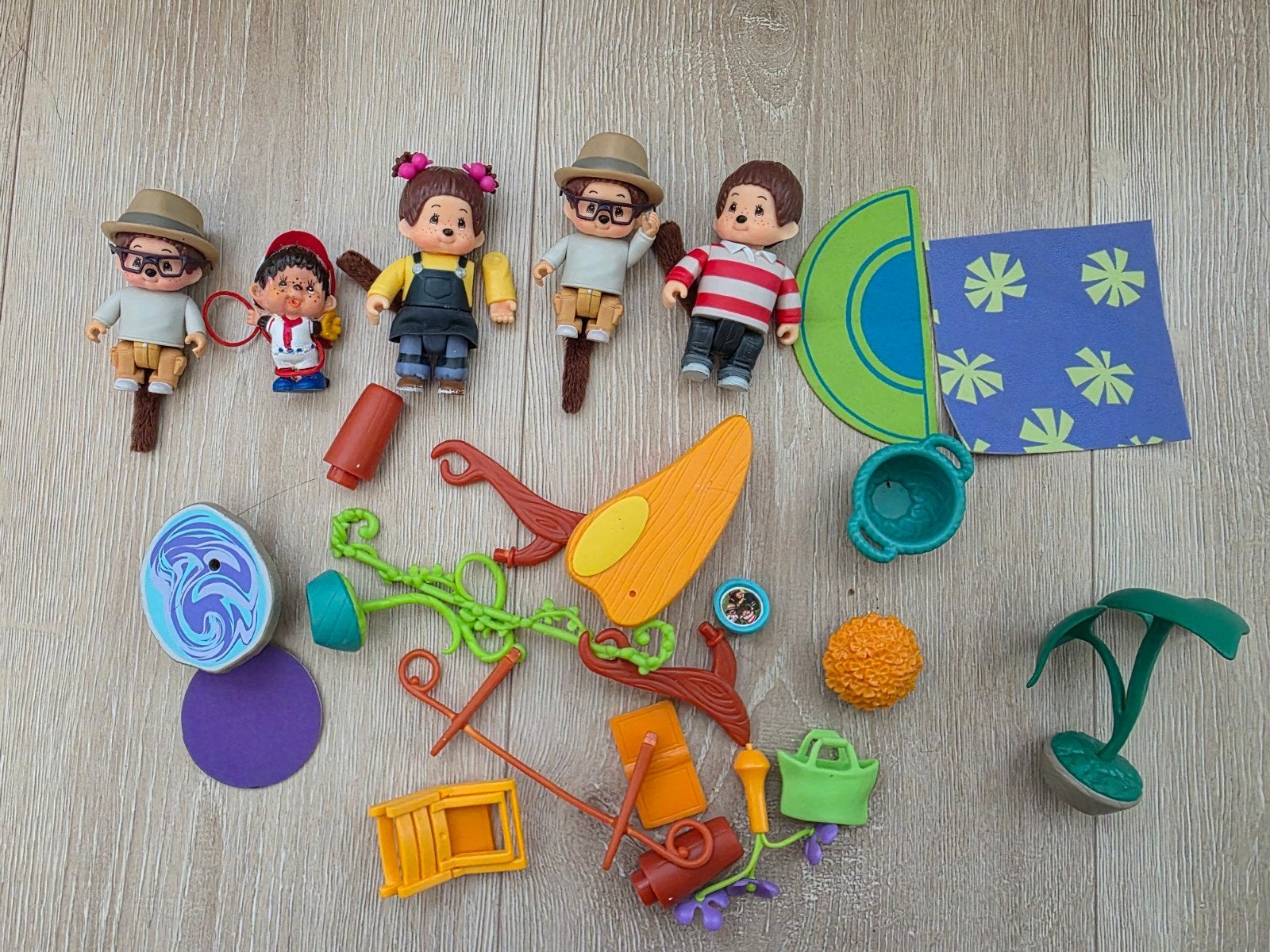Monchhichi set met figuren en attributen, Ophalen of Verzenden, Gebruikt, Jongen of Meisje