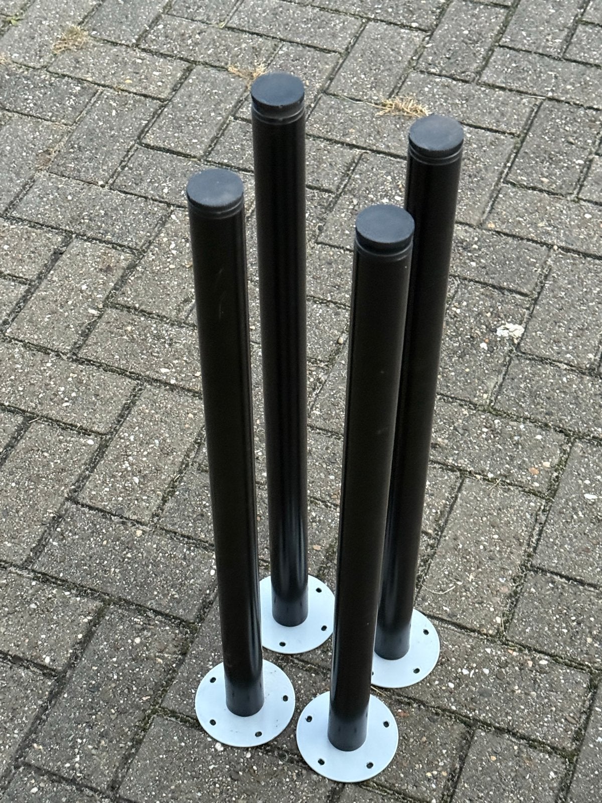 IKEA Tafelpoot Meubelpoot - Set van 4 Zwarte Poten, Ophalen of Verzenden, Gebruikt, Metaal, Tafelpoot