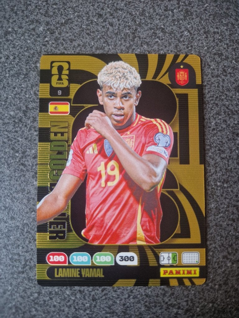 Golden baller Lamine Yamal (9) FWC 2026, Ophalen of Verzenden, Nieuw, Plaatje