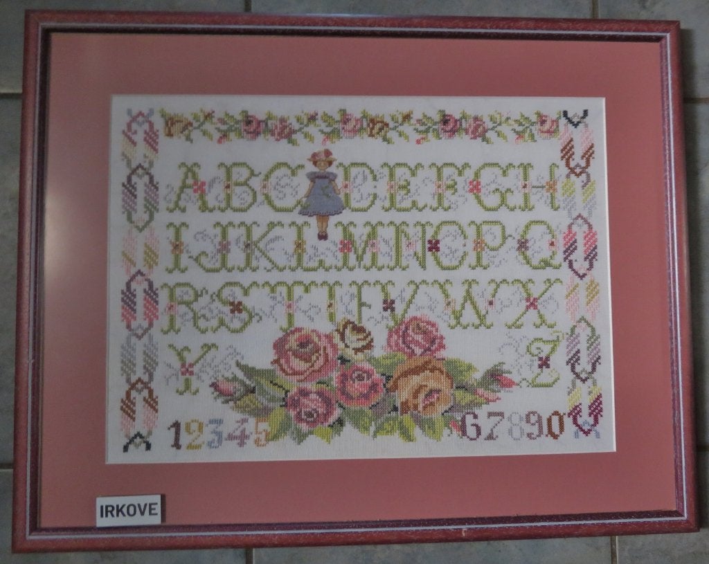 FRAAI ABC MERKLAP * In Mooie Lijst *, Textiel, Zo goed als nieuw, Overige typen, 48 cm
