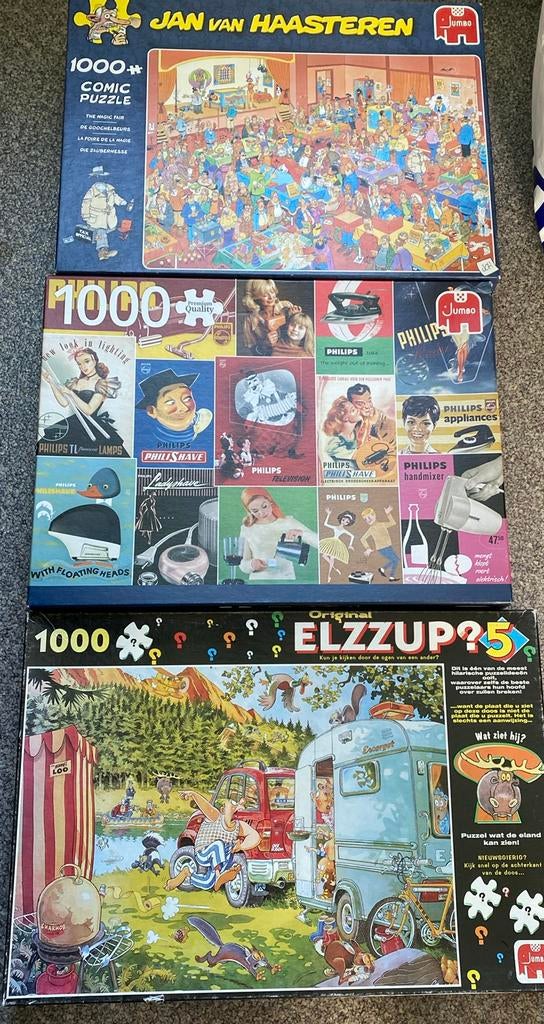 6 jumbo puzzels, Ophalen of Verzenden, 500 t/m 1500 stukjes, Gebruikt