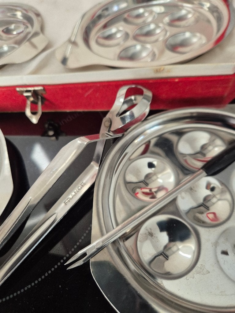 Vintage Escargot Set - Compleet in Doos, Ophalen of Verzenden, Zo goed als nieuw
