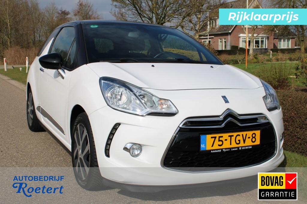 Citroen DS3 1.6 E-HDI 92pk So Chic ECC/cruise/navi/PDC/trekh, Euro 5, Gebruikt, 4 cilinders, Met garantie (alle)