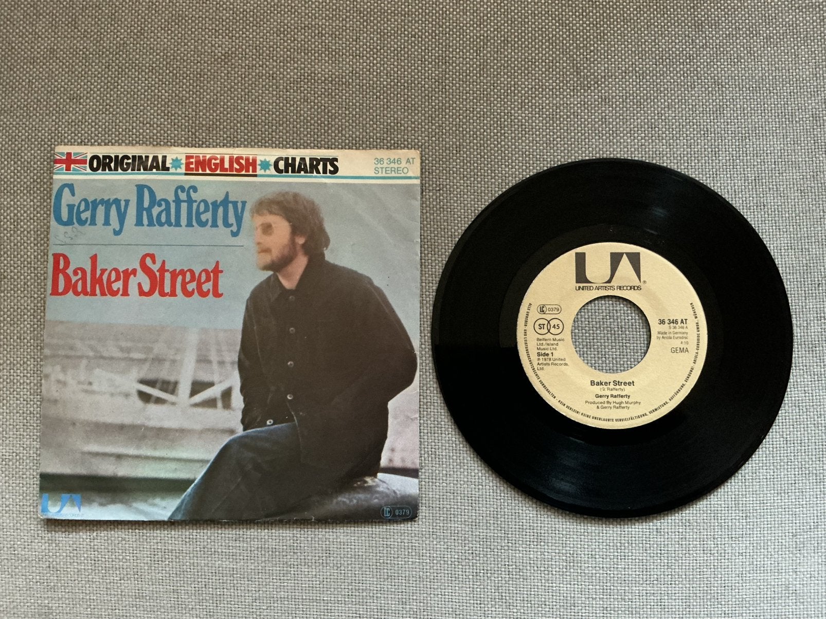 Gerry Rafferty single vinyl. Baker Street., Cd's en Dvd's, Vinyl Singles, Ophalen of Verzenden, Zo goed als nieuw, Pop