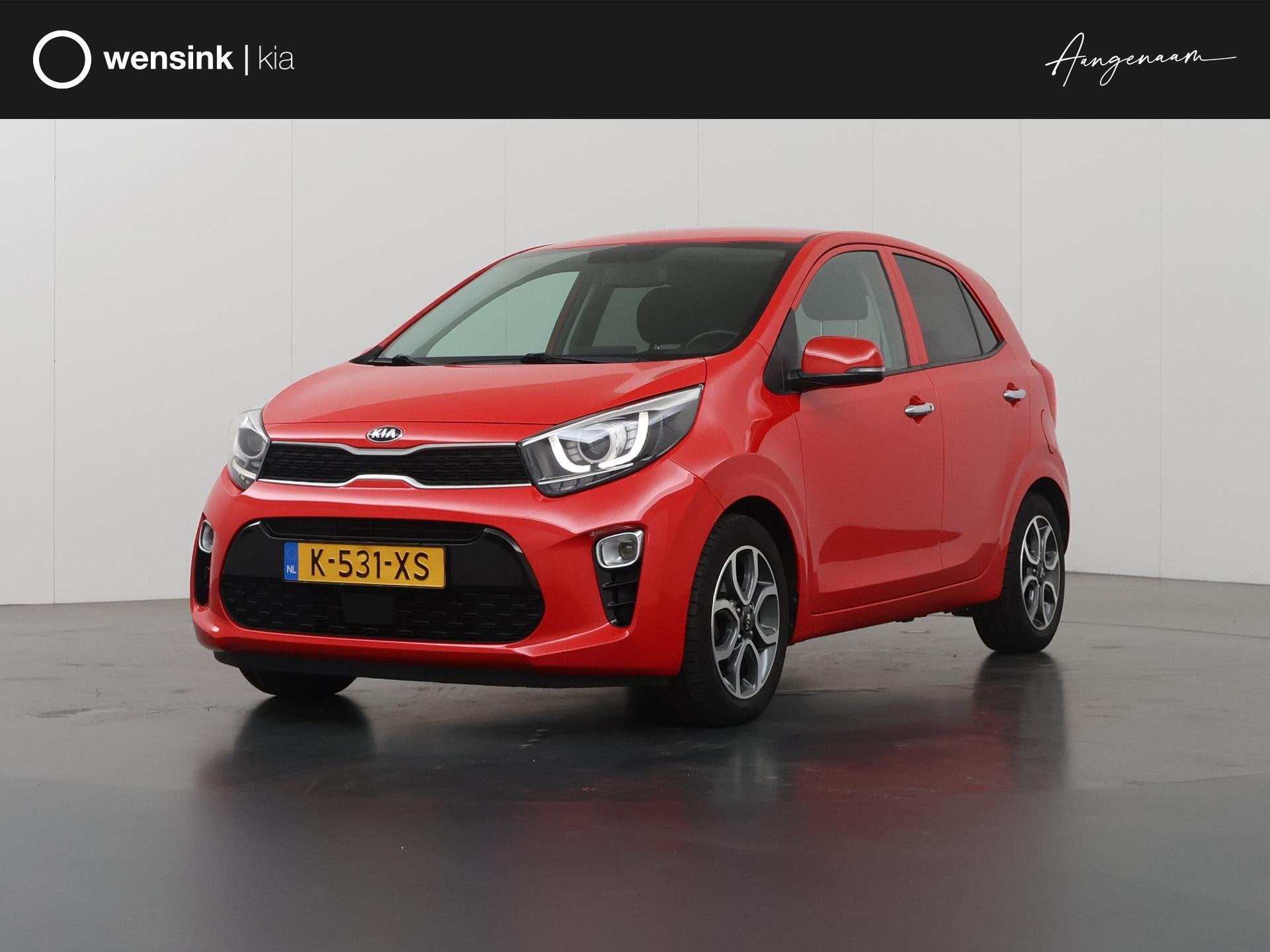 Kia Picanto 1.0 DPi DynamicPlusLine | Keyless | Navigatie |, Auto's, Voorwielaandrijving, Stof, Gebruikt, 4 stoelen