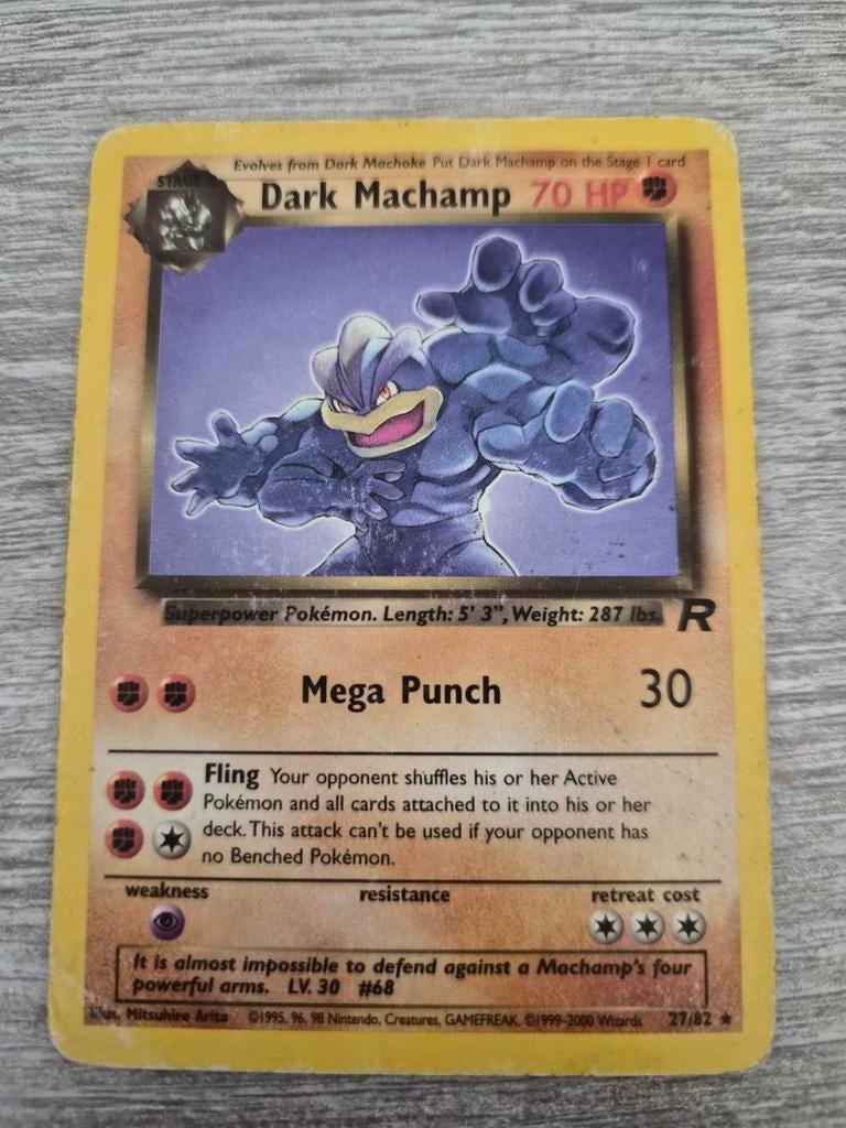 Dark Machamp non holo rocket 27/82, Ophalen of Verzenden, Gebruikt, Losse kaart, Foil