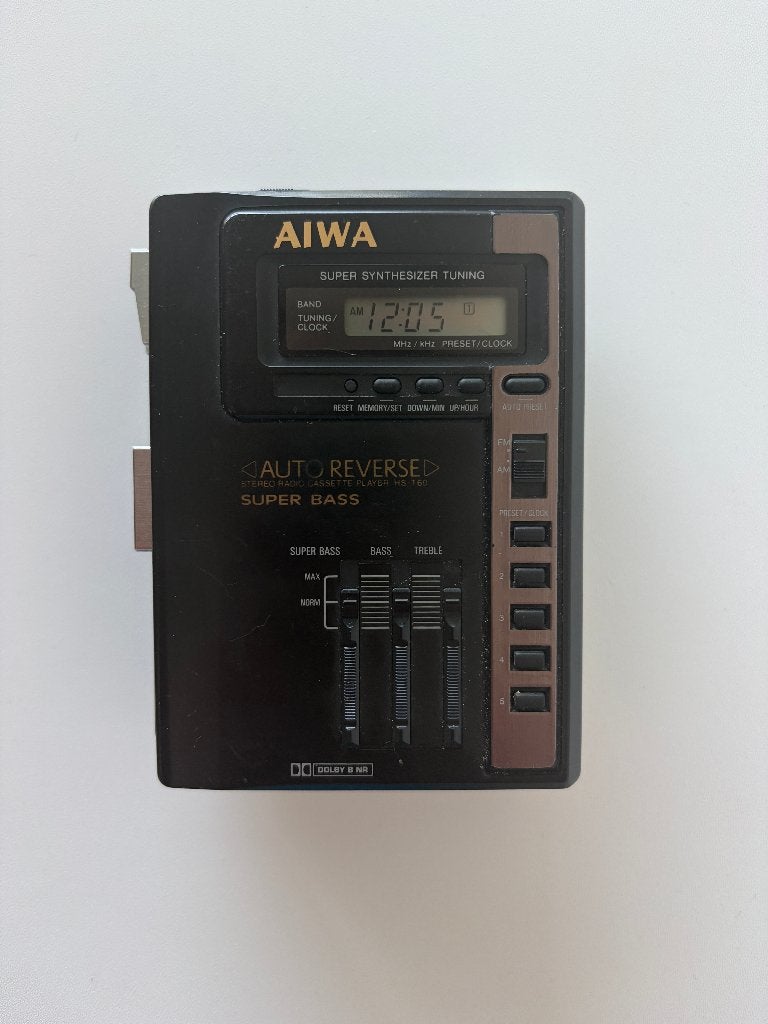 Aiwa HS-T60 Walkman Auto Reverse Super Bass Dolby Vintage, Audio, Tv en Foto, Walkmans, Discmans en Minidiscspelers, Walkman, Ophalen of Verzenden