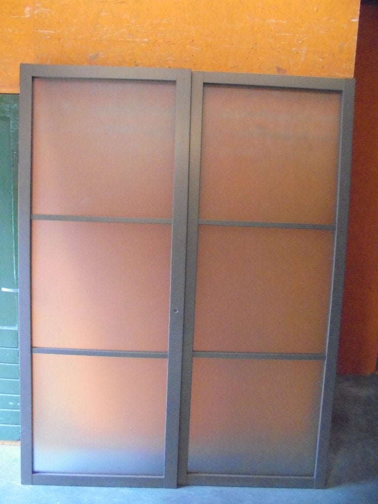 Openslaande binnendeuren met glas, 176 x 231,5 (nr. RD015), Ophalen, Binnendeur, Nieuw, Glas
