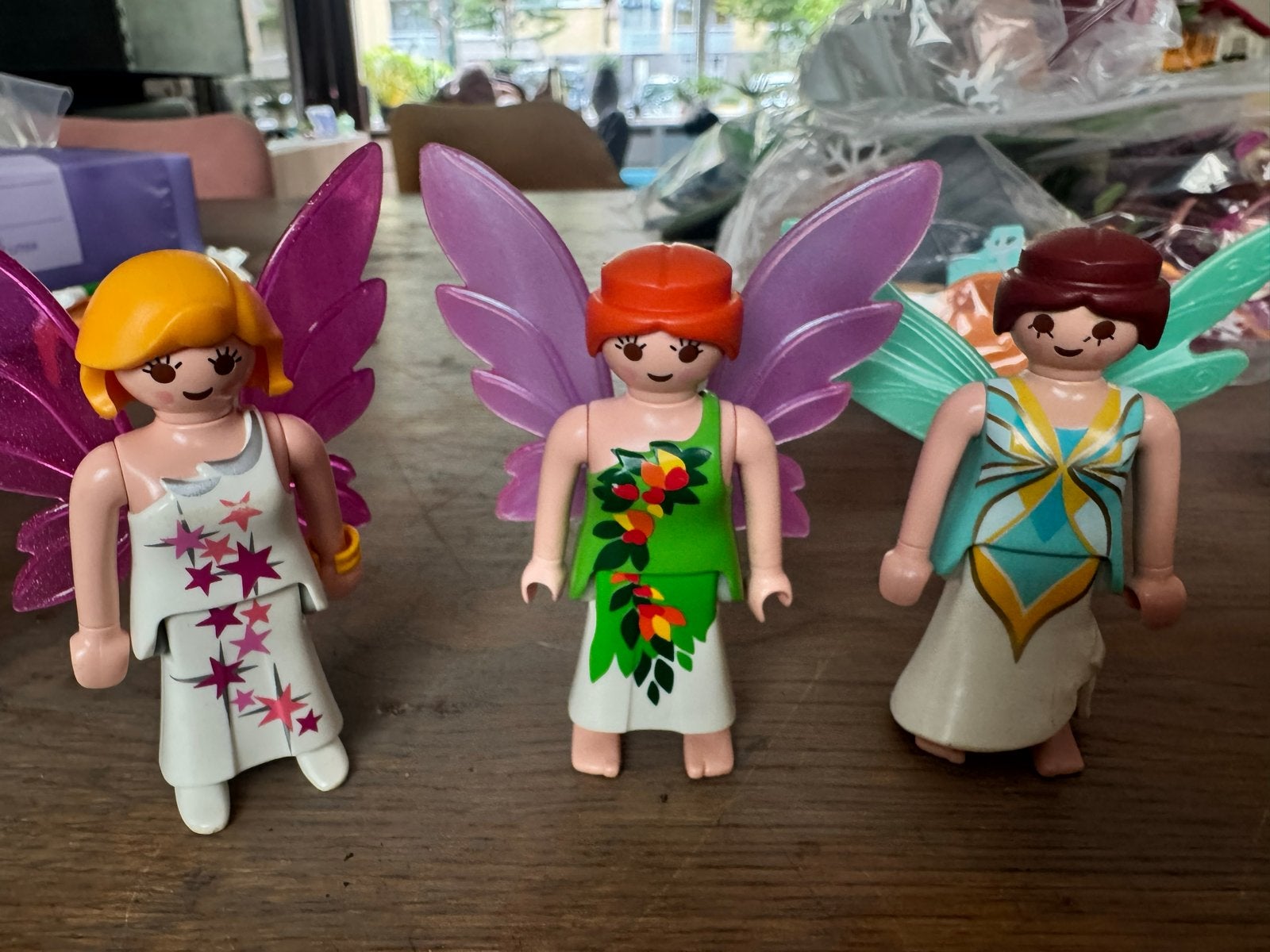 3 Playmobil feeën met vleugels, Kinderen en Baby's, Speelgoed | Playmobil, Gebruikt, Losse onderdelen, Fantasy, Ophalen of Verzenden