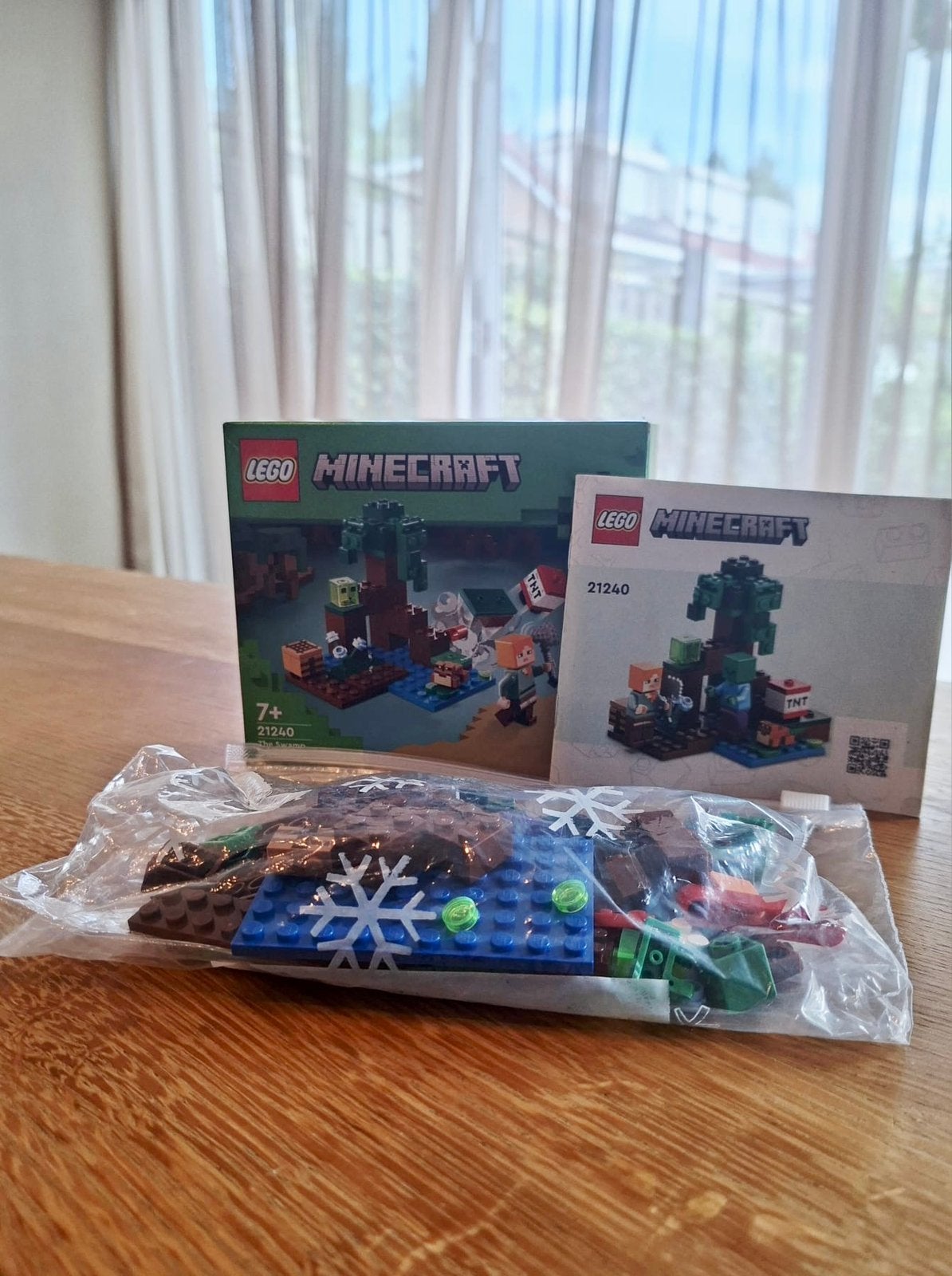 LEGO Minecraft 21240 Het Moerasavontuur – compleet, Compleet, Minecraft, Lego, Ophalen of Verzenden