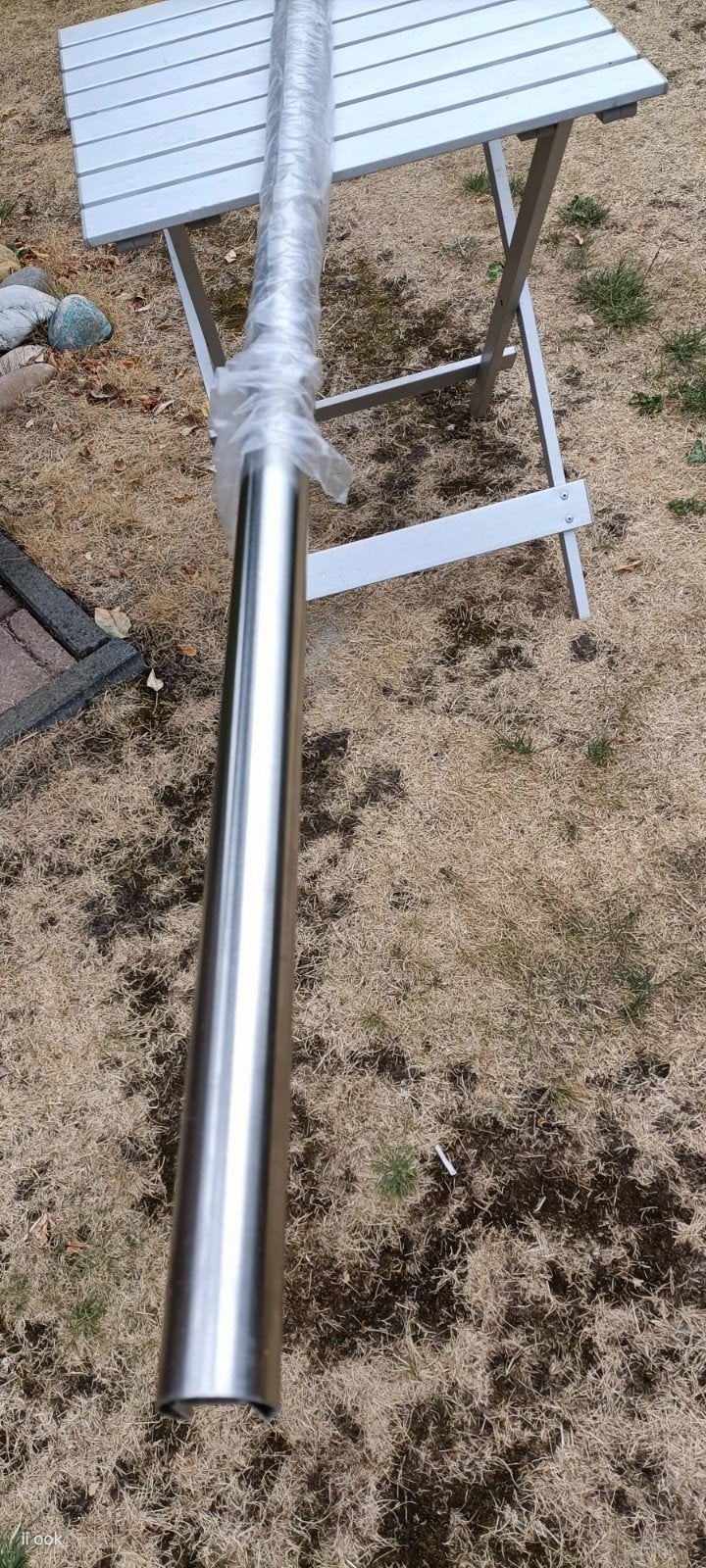 4 Nieuwe RVS Balustrade Leuningen - 226 cm, Ø 4,5 cm, Ophalen