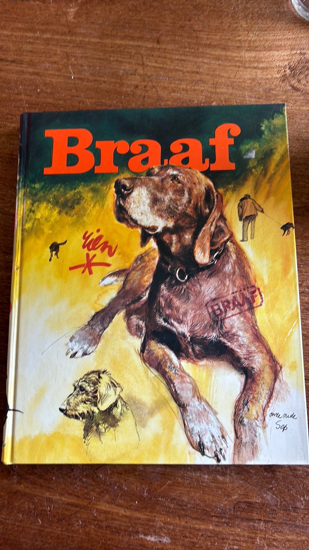 Boek “Braaf” van Rien Poortvliet, Ophalen, Zo goed als nieuw, Honden