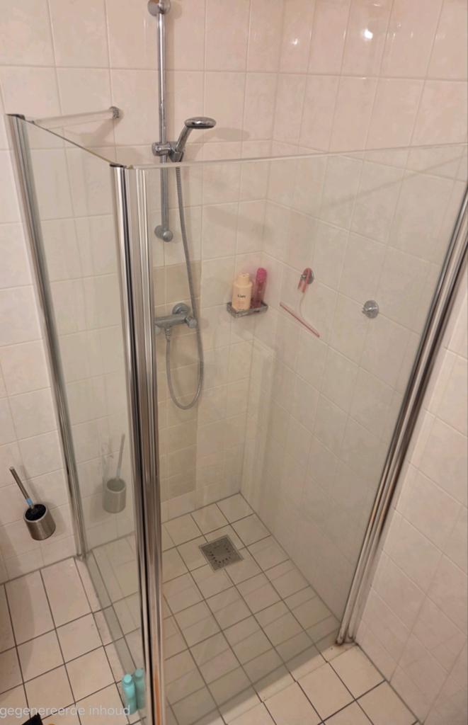 Glazen douchecabine met draaideur, Ophalen, Gebruikt, Met douche