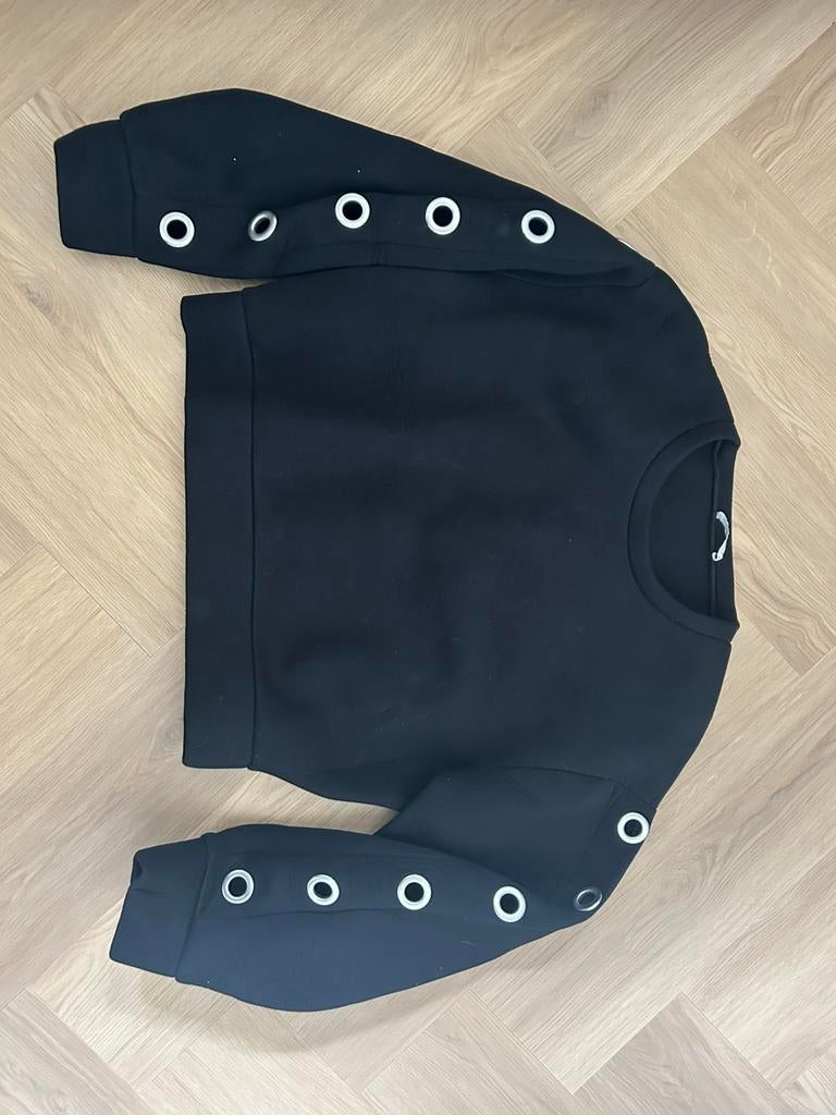 Trui met scuba effect zwart zara maat m, Verzenden, Zo goed als nieuw, Maat 38/40 (M), Zwart