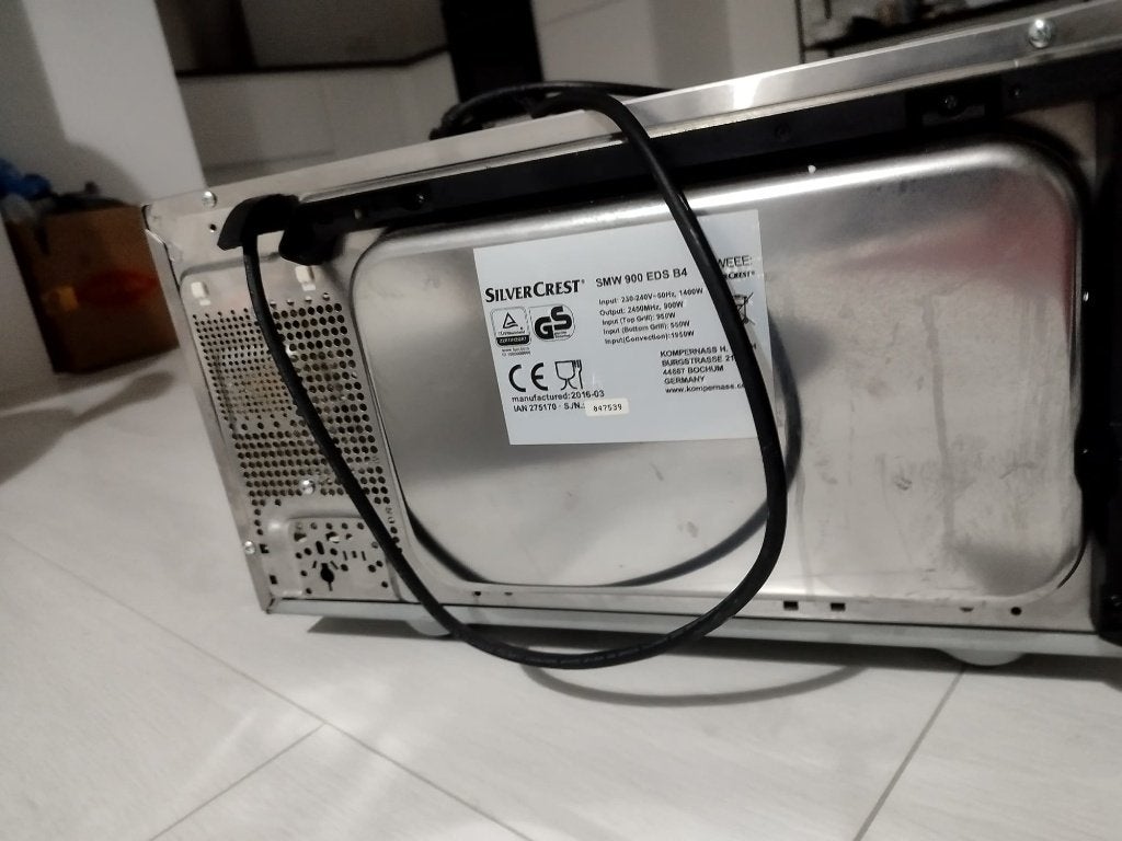 Microwave, Ophalen of Verzenden, Zo goed als nieuw, Grill, Minder dan 45 cm