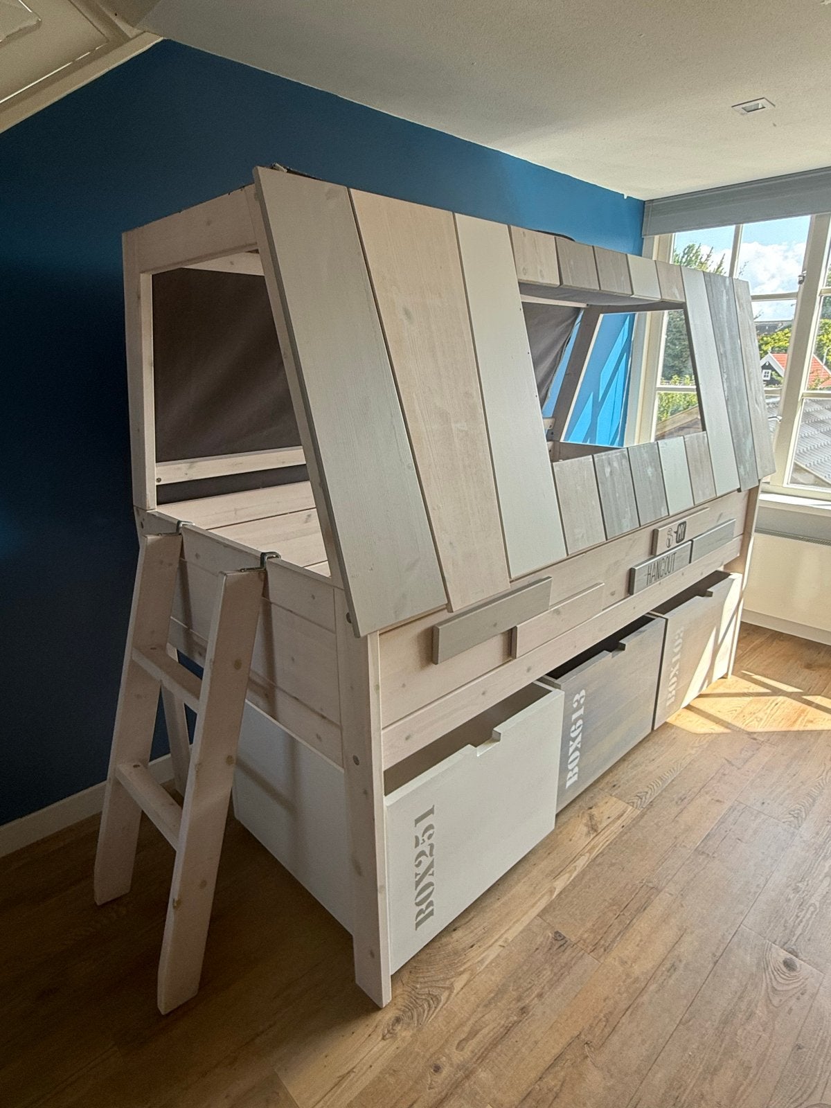Lifetime avonturenbed met opbergboxen - My Hangout, Ophalen, Gebruikt, Eenpersoons, 160 tot 180 cm