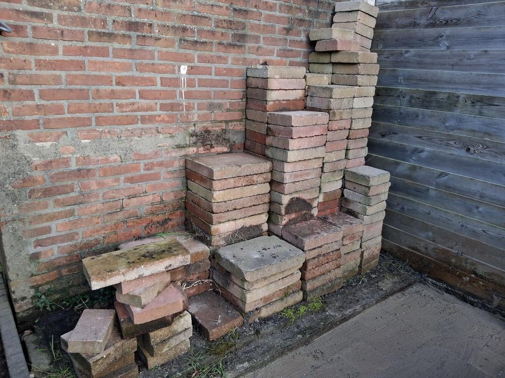 Gratis: wildverband beton tegels, Tuin en Terras, Tegels en Klinkers, Ophalen, Gebruikt, Beton, Terrastegels