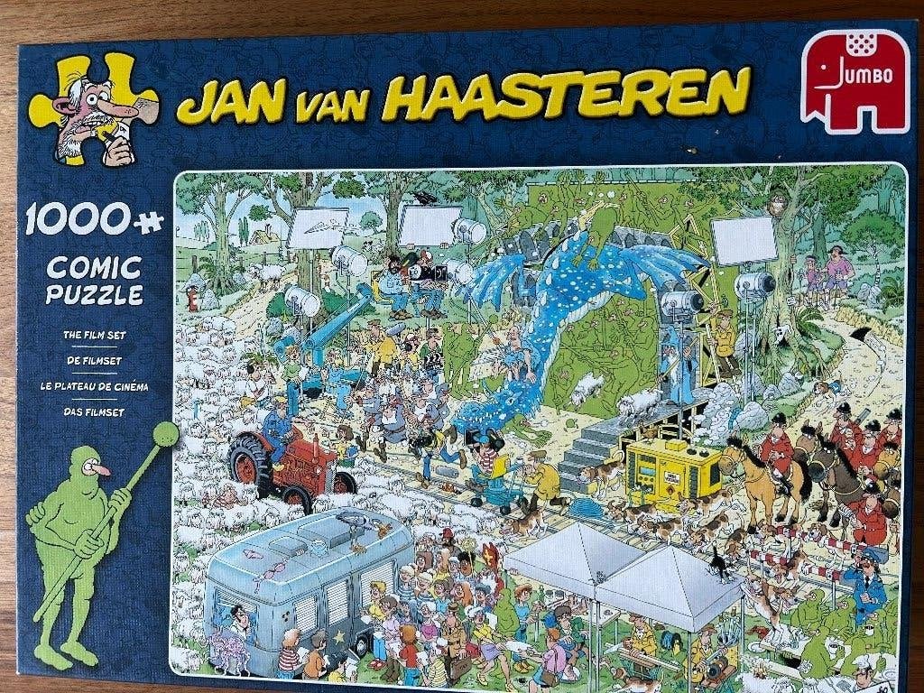 Jan van Haasteren - De Filmset 1000 stukjes, Ophalen, 500 t/m 1500 stukjes, Zo goed als nieuw, Legpuzzel