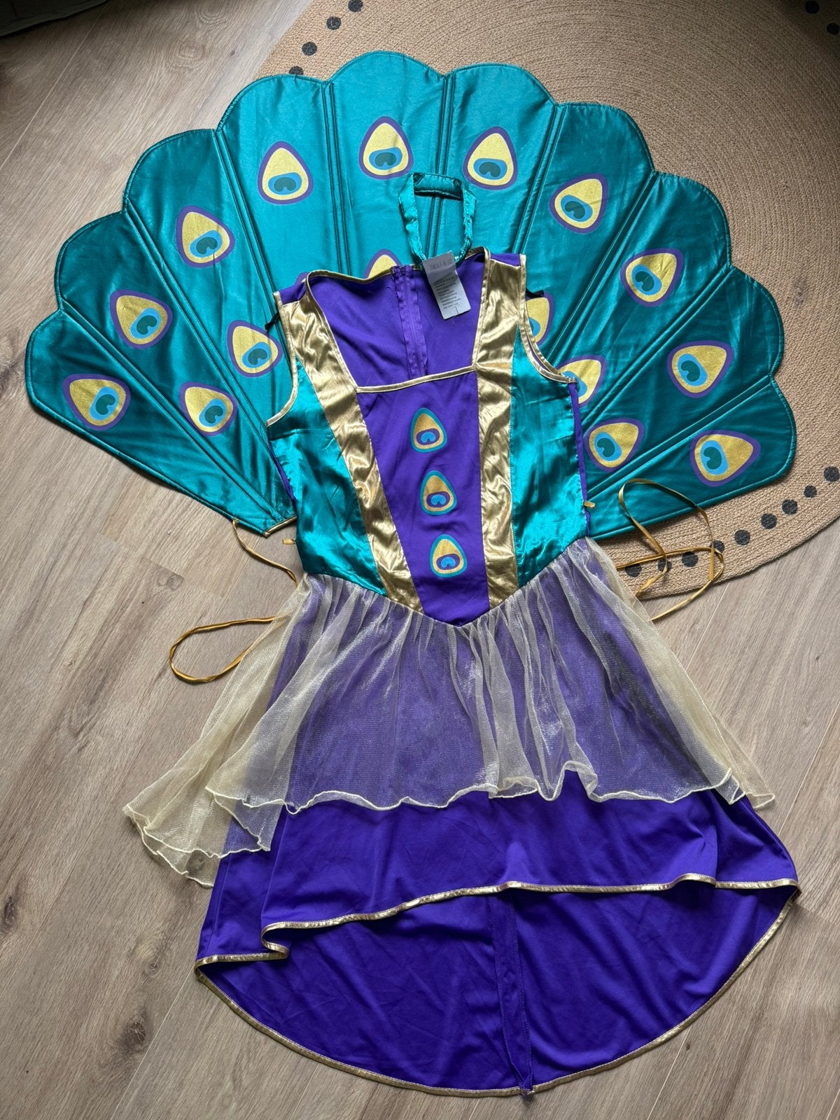 Pauwenjurk carnaval feestkleding, Kleding | Dames, Maat 38/40 (M), Carnaval, Ophalen of Verzenden, Zo goed als nieuw