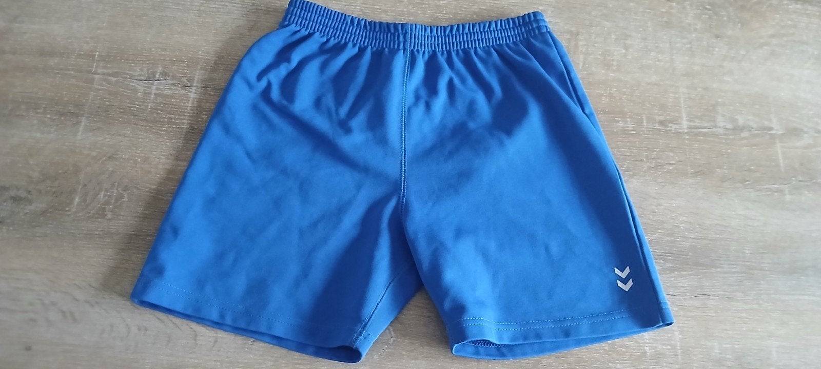hummel 146 152 sportbroek blauw broek jongen gym voetbal, Gebruikt, Sport- of Zwemkleding, Ophalen of Verzenden, Hummel