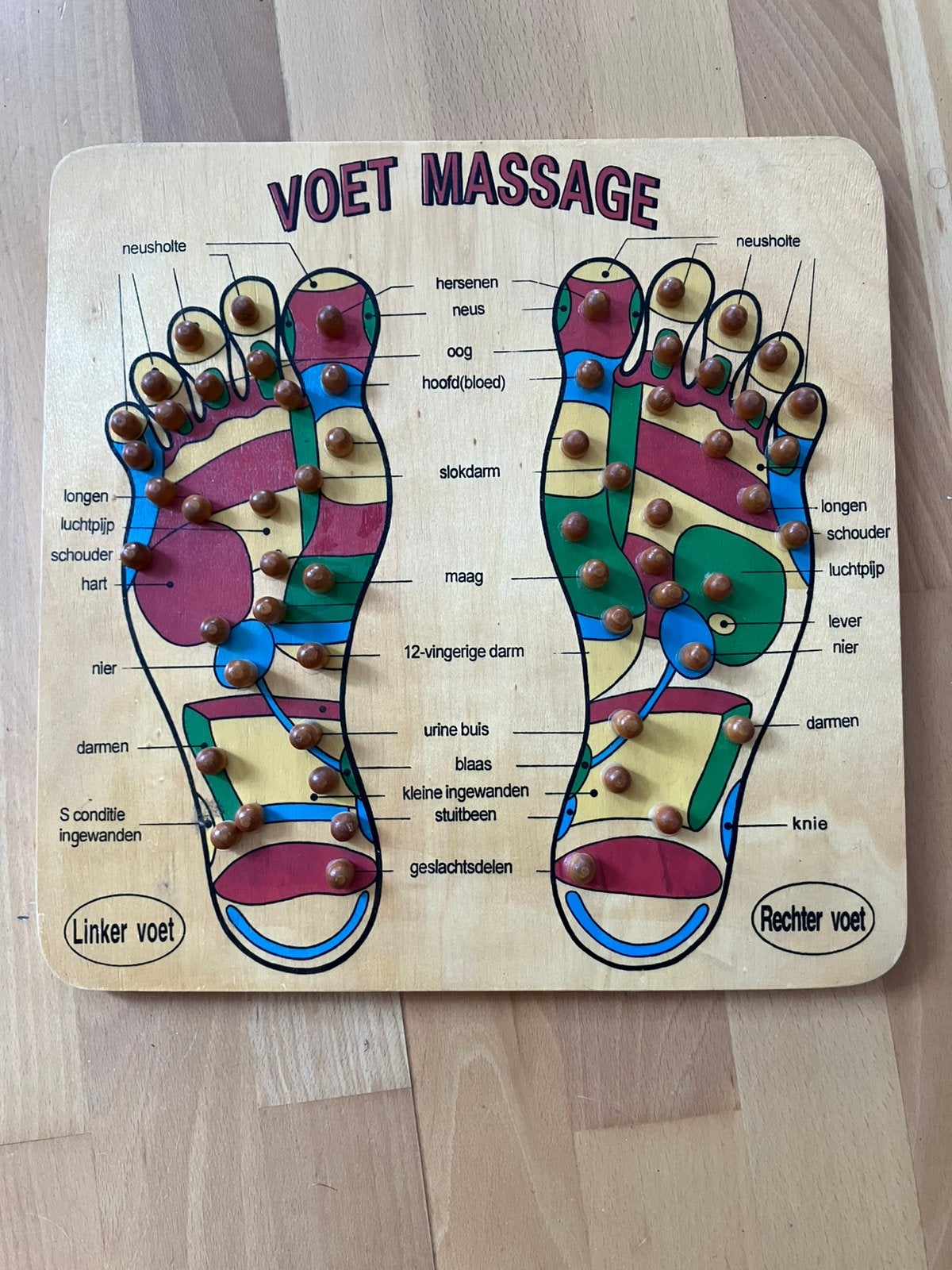 Houten plank Voet Kaart Massage Reflexologie/Acupressure., Ophalen of Verzenden