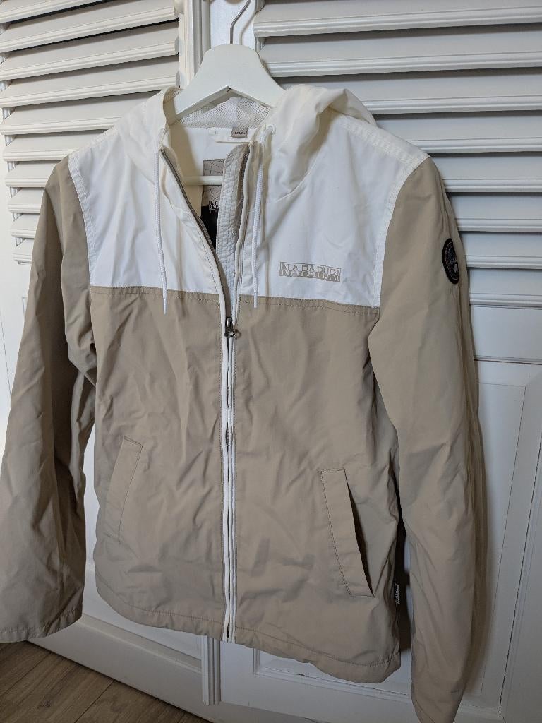 Napapijri windjack maat S als nieuw!, Maat 38/40 (M), Beige, Ophalen of Verzenden, Zo goed als nieuw