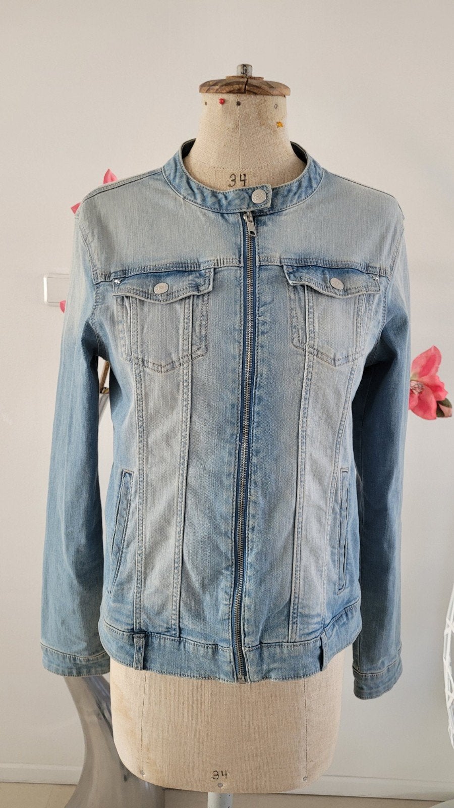 Stoere spijkerjas van C&A Here+There, maat 36, Blauw, Ophalen of Verzenden, Zo goed als nieuw, Maat 36 (S)