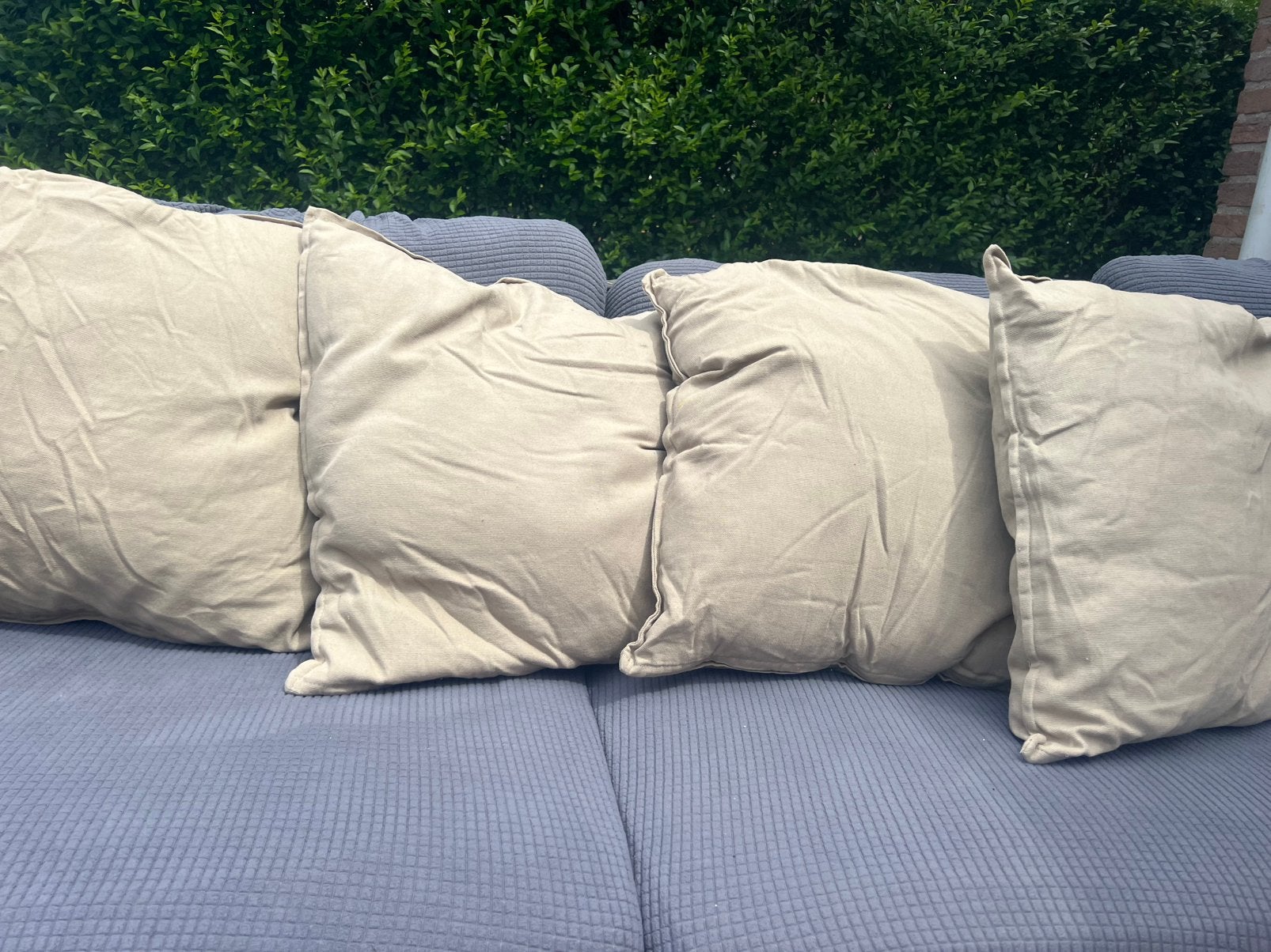 Sierkussentjes, Ophalen of Verzenden, Zo goed als nieuw, Beige, Vierkant
