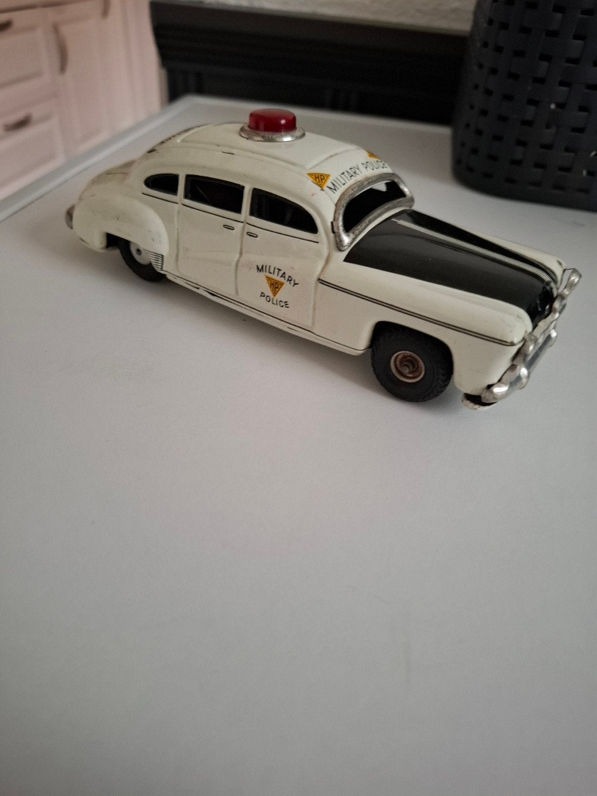 Tippco Poltiewagen - Vintage Militair Politie Speelgoedauto, Ophalen of Verzenden