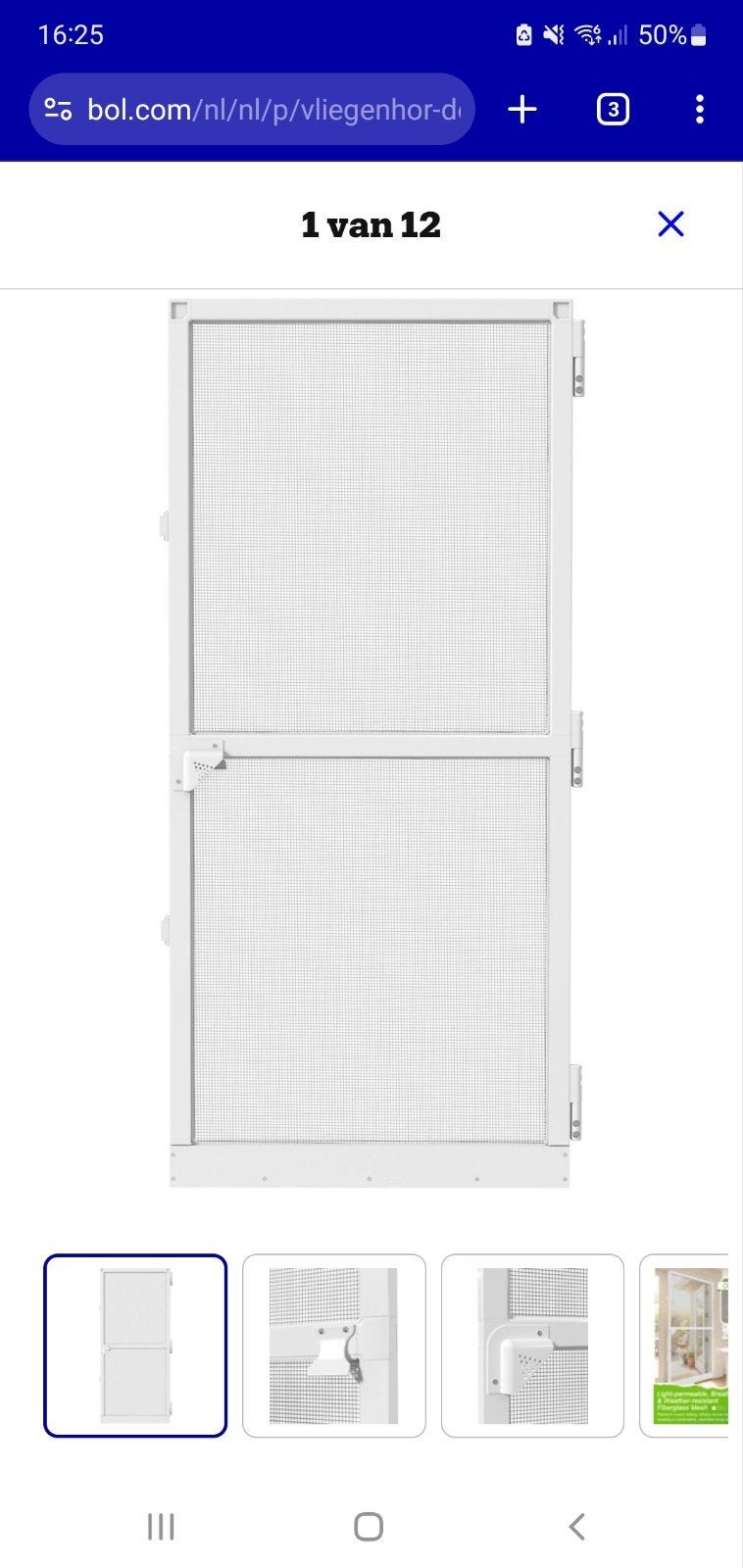 Vliegendeur Hordeur Aluminium Frame Wit - Diverse Maten, Ophalen, 80 tot 100 cm, Hordeur, Nieuw