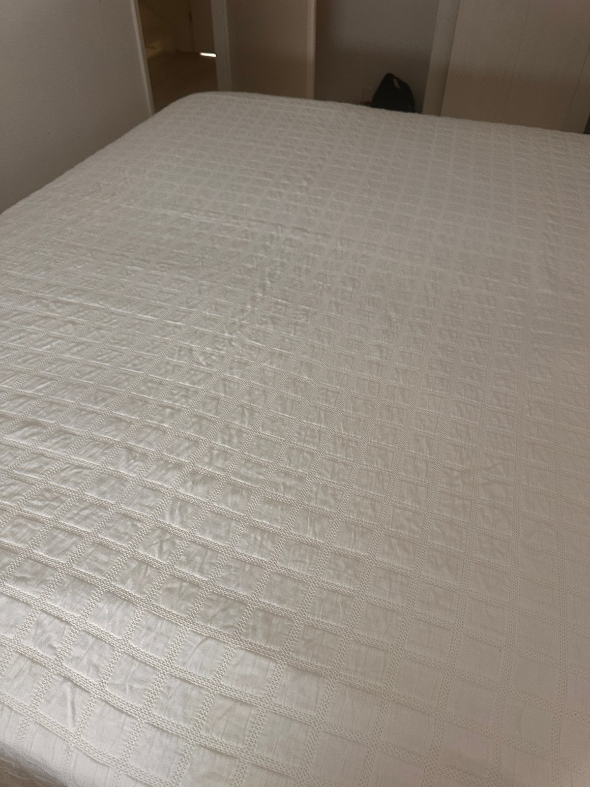 Bed sprei, Huis en Inrichting, Slaapkamer | Beddengoed, Zo goed als nieuw, Sprei, Tweepersoons, Wit, Katoen, Verzenden