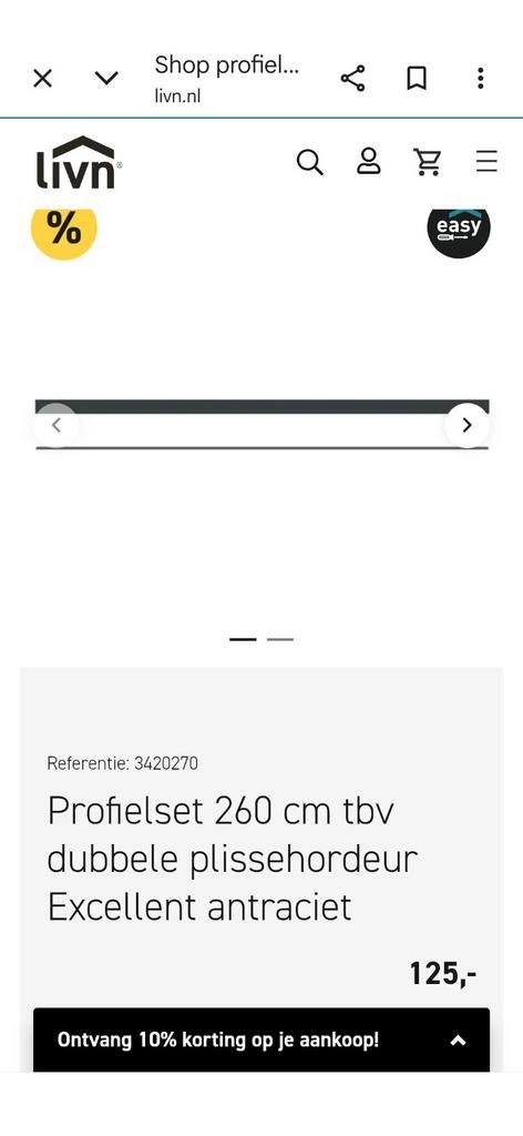 Profielset voor dubbele Livn hordeur. Kleur Antraciet., Ophalen, Hordeur, Nieuw, Schuifdeur